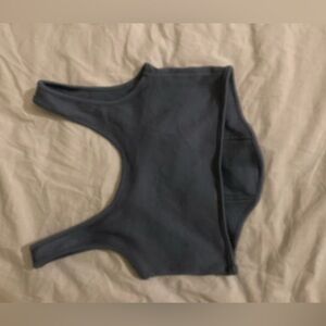 woman light  blue crop top size medium